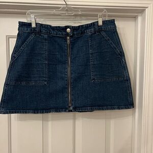 Madewell Dark Blue Denim Mini Skirt